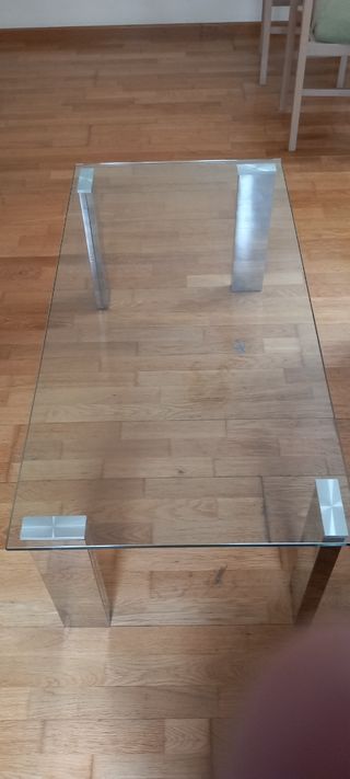 Mesa de centro de cristal