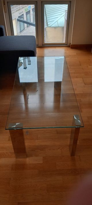 Mesa de centro de cristal