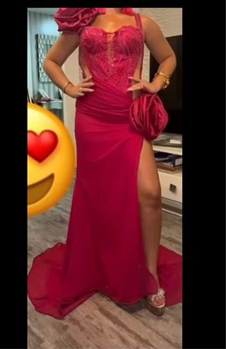 Vestido de fiesta rosa/rojo