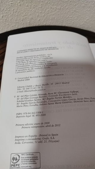 Reciclado y tratamiento de residuos/ Recyclable...