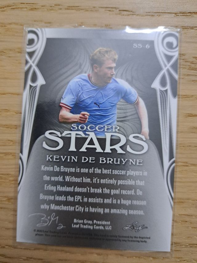 Tarjeta Leaf Soccer Stars Kevin De Bruyne 17/30