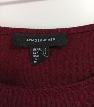 Camiseta burdeos de Atmosphere