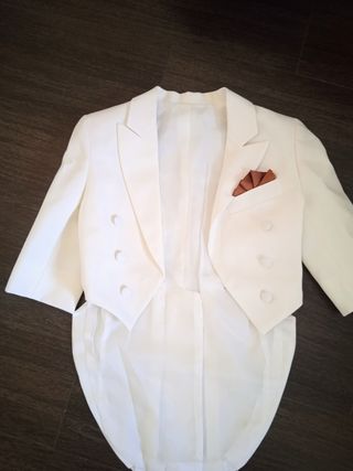 Traje de paje niño blanco