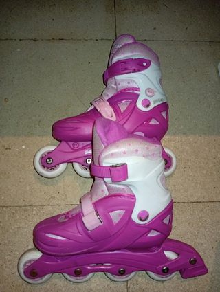Patines en línea rosas para niña