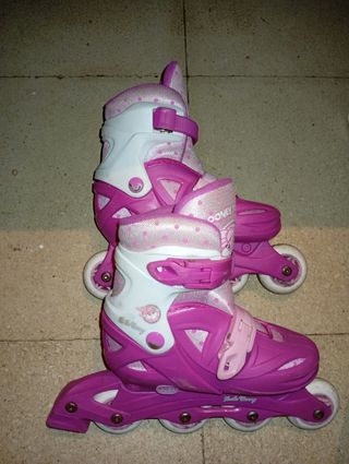 Patines en línea rosas para niña