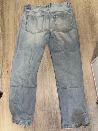 Zara Vaqueros Azules con Cremalleras – Corte Ancho