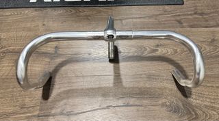 Manillar carretera clásico plateado