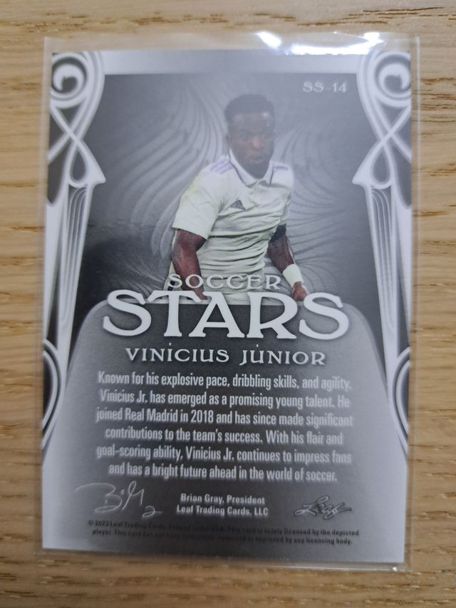 Tarjeta de fútbol Leaf 17/30 Vinicius Junior
