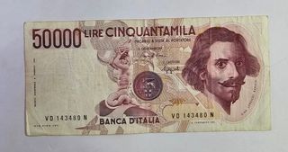 50000 Lire Italia Bernini 1984