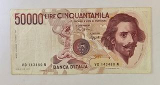 50000 Lire Italia Bernini 1984