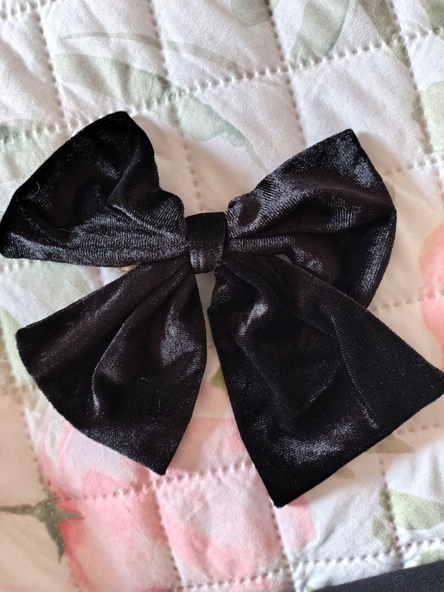 Fiocco capelli nero velluto