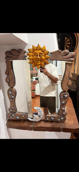 Espejo Decorativo Sol y Luna