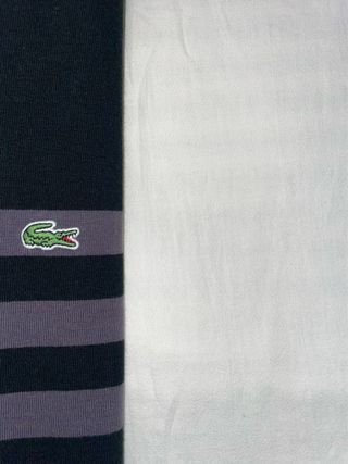 Jersey Cuello Polo Estilo Rugby Lacoste Azul Negro