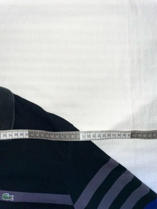 Jersey Cuello Polo Estilo Rugby Lacoste Azul Negro