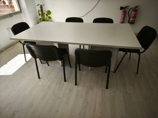 Mesa de reuniones gris 200x110 sin sillas