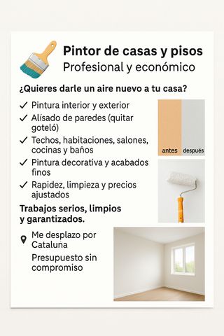 Pintor de casas y pisos profesional