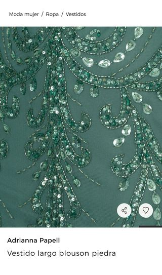 Vestido fiesta Adrianna Papell verde