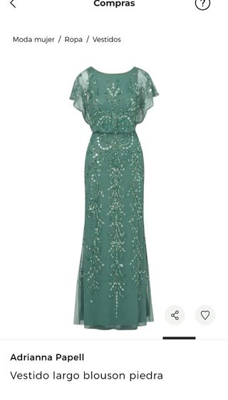Vestido fiesta Adrianna Papell verde