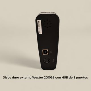 Disco Duro Externo Woxter 200GB con HUB  3 puertos