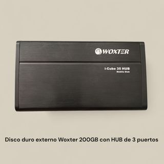 Disco Duro Externo Woxter 200GB con HUB  3 puertos