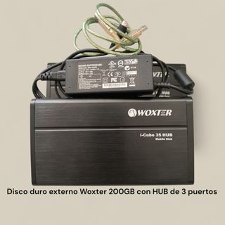Disco Duro Externo Woxter 200GB con HUB  3 puertos
