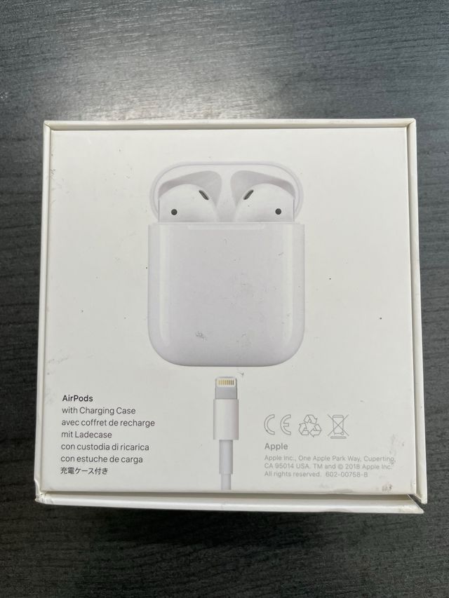 AirPods 2ª gen. Custodia A1602 + Scatola
