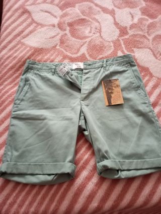 Pantalón corto hombre verde talla M