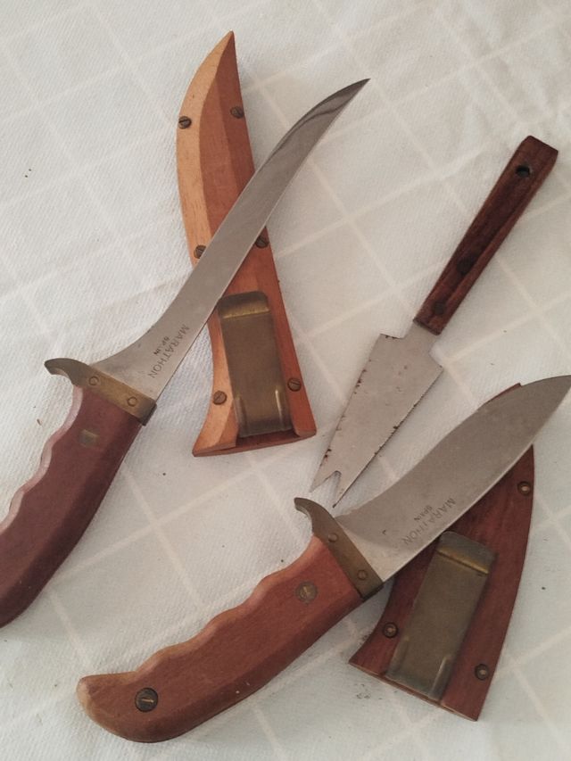 Lote Cuchillos Marathon con Vaina y Empuñadura Mad