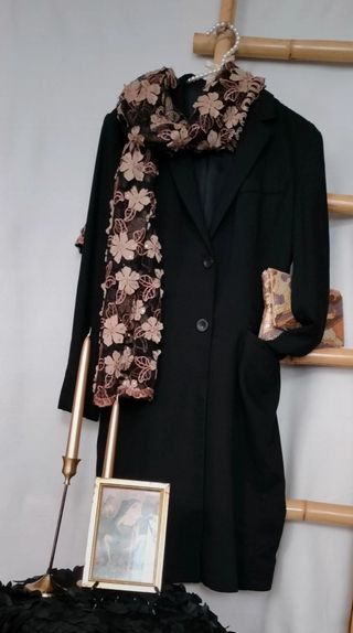 Abrigo/Levita Zara Negro Colección