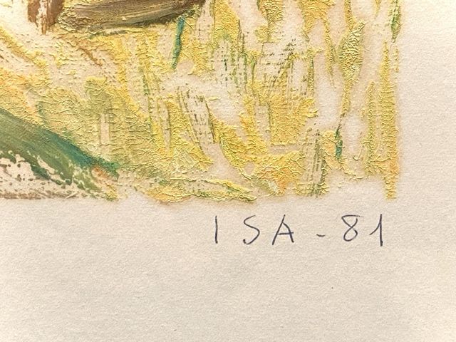 CUADRO ACUARELA PAISAJE MEDITERRÁNEO CON MARCO