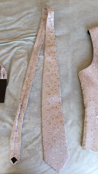 Chaleco, corbata para traje de novio