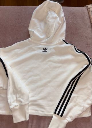 Sudadera Adidas Crop Blanca