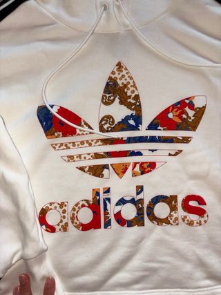 Sudadera Adidas Crop Blanca