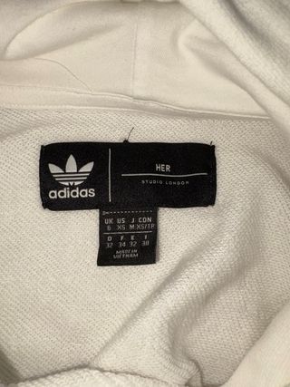 Sudadera Adidas Crop Blanca