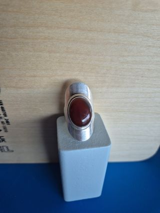 Anillo Plata Ley 925 Carniola Roja diseño japonés