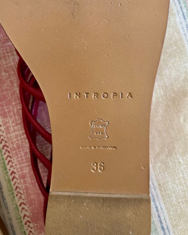 Sandalias Hoss Intropia Piel Rojas Talla 36 de segunda mano por 20