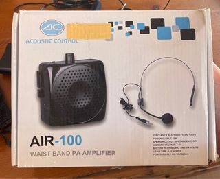 Altavoz portátil de cintura con micrófono diadema