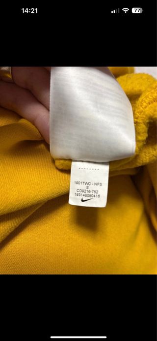 Sudadera Nike Amarilla Just Do It