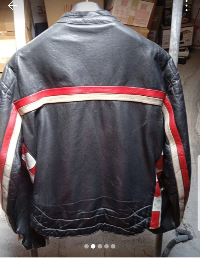 Giubbotto in pelle moto uomo