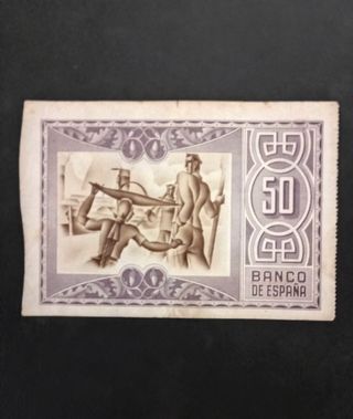 🇵🇲 Billete de 50 ptas, Bilbao (1937)