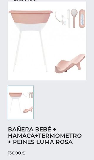 Bañera para bebé rosa