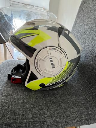 Casco UNIK blanco y amarillo