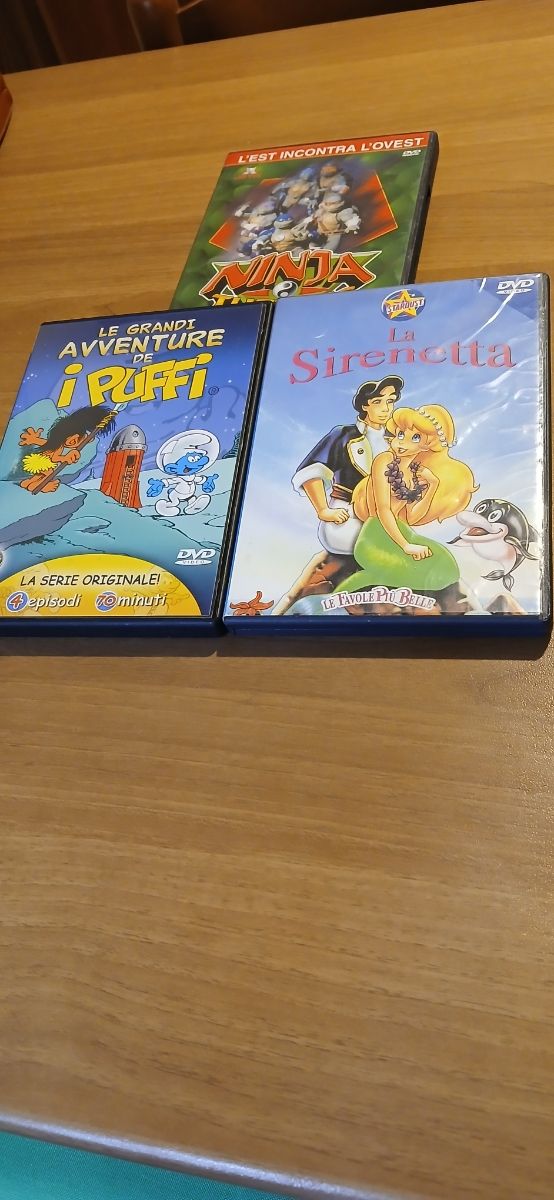 3 DVD I Puffi -  La Sirenetta. Ninja