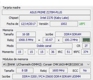 ordenador de sobremesa. Intel core I5