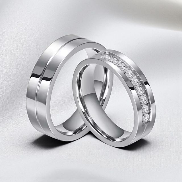 Alianzas de plata con circonios