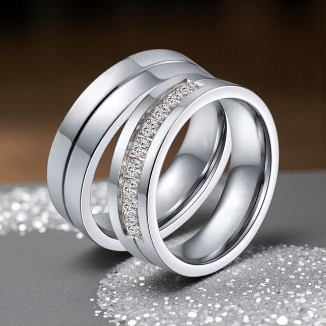 Alianzas de plata con circonios