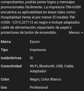 Impresora Térmica Epson Negra