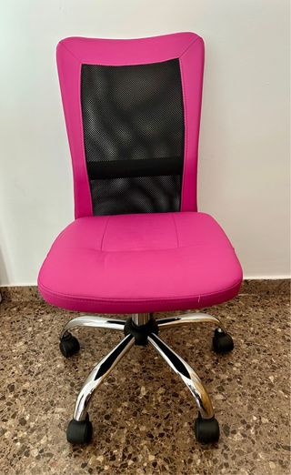 Silla de Oficina Rosa con Ruedas