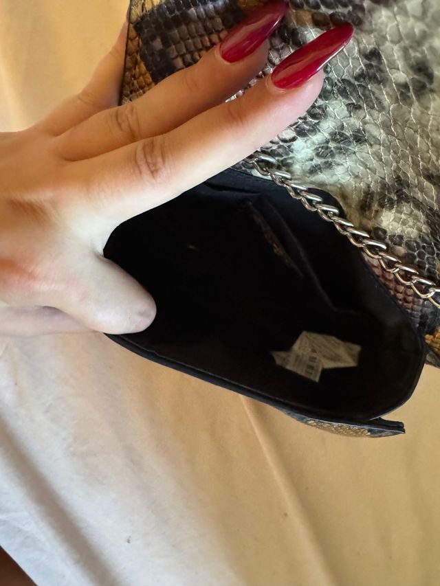 Bolso estampado piel de serpiente