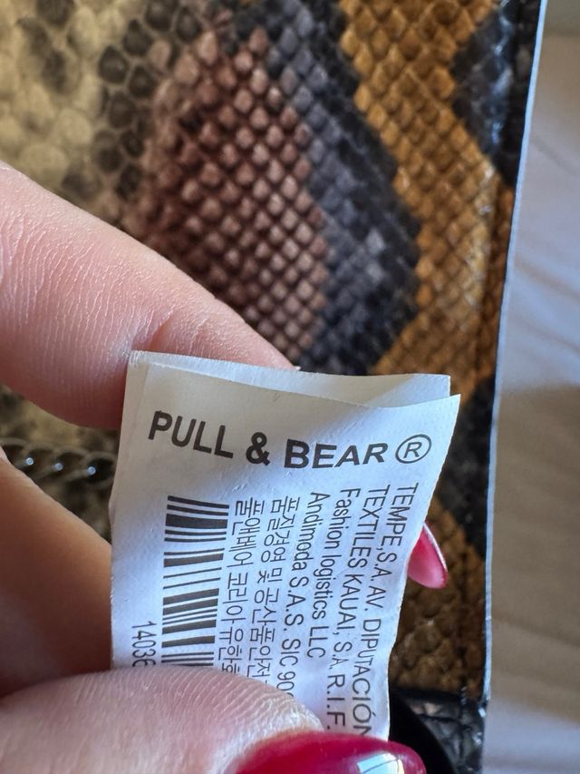 Bolso estampado piel de serpiente